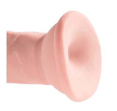 King Cock Plus - Realistyczne Naturalne Dildo Z Przyssawką 15 CM Jasny Kolor Skóry